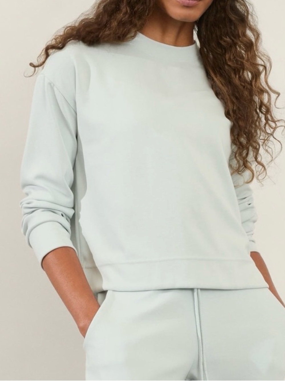 Athleta Ice Blue Seasoft Crew Neck Long Sleeve
